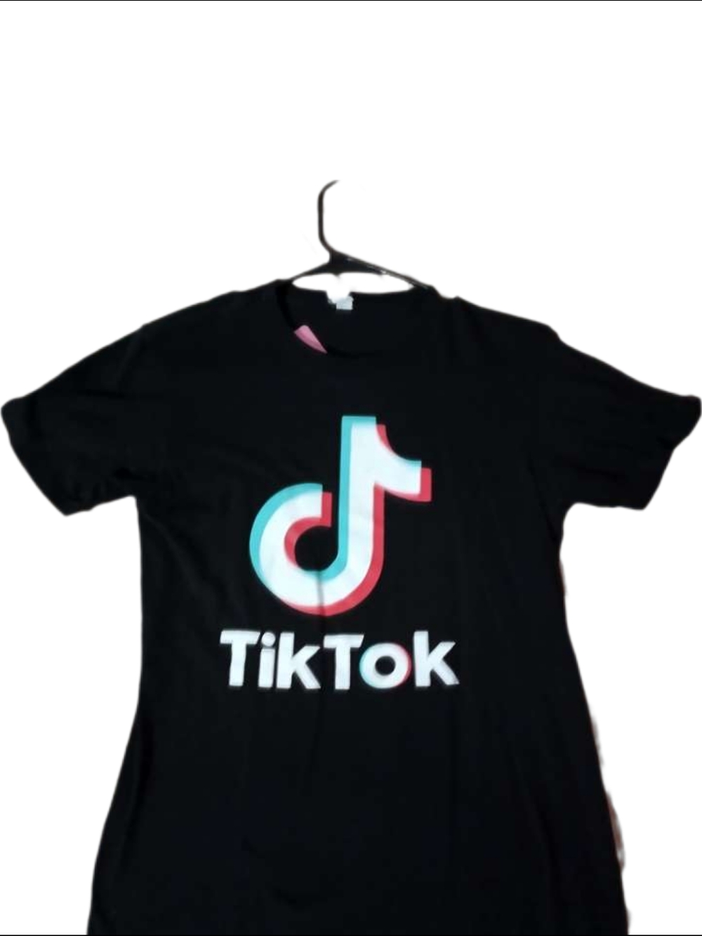 Black Graphic Tee for Kids - Tik Tok Logo Print